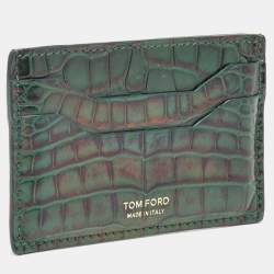 Tom Ford Green Alligator Card Holder