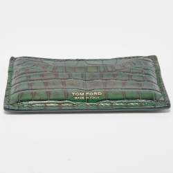 Tom Ford Green Alligator Card Holder