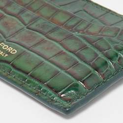 Tom Ford Green Alligator Card Holder