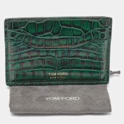 Tom Ford Green Alligator Card Holder