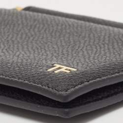 Tom Ford Black Leather TF Logo Money Clip 