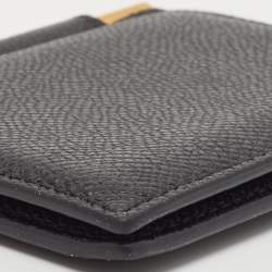 Tom Ford Black Leather TF Logo Money Clip 