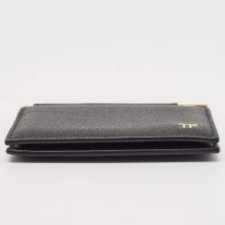 Tom Ford Black Leather TF Logo Money Clip 