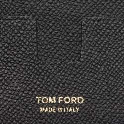 Tom Ford Black Leather TF Logo Money Clip 