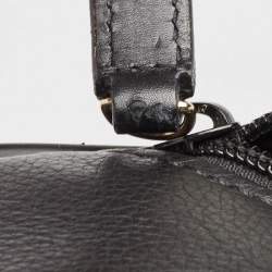 Tom Ford Black Leather Rolling Suitcase