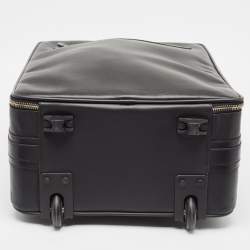 Tom Ford Black Leather Rolling Suitcase