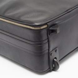 Tom Ford Black Leather Rolling Suitcase