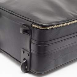 Tom Ford Black Leather Rolling Suitcase