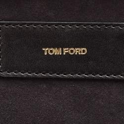 Tom Ford Black Leather Rolling Suitcase