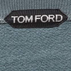 Pre Owned Tom Ford Blue Cotton Knit Relaxed Fit Sweatshirt L