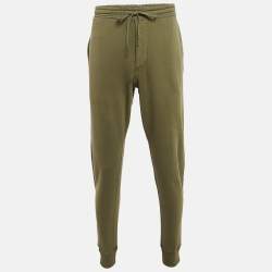 Tom Ford Olive Green Cotton Knit Regular Fit Sweatpants M