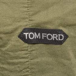 Tom Ford Olive Green Cotton Knit Regular Fit Sweatpants M