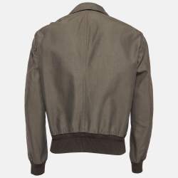Pre Owned Tom Ford Green Cotton Blend Zip-Up Jacket L
