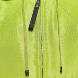 Pre Owned Tom Ford Green Silk Blend Boxy Fit Hooded Jacket M