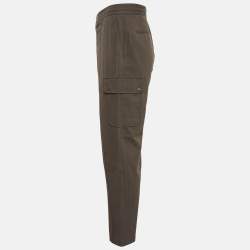 Pre Owned Tom Ford Olive Linen Blend Cargo Pants XL