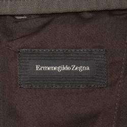 Pre Owned Tom Ford Olive Linen Blend Cargo Pants XL