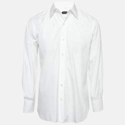 Tom Ford White Poplin Cotton Buttoned Up Shirt L