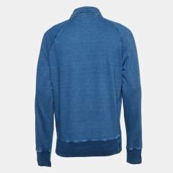 Pre Owned Tom Ford Blue Cotton Knit Polo T-Shirt XXL