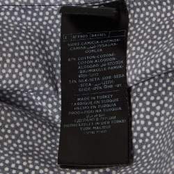 Tom Ford Blue Dotted Cotton & Silk Buttoned-Up Shirt L
