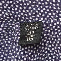 Tom Ford Blue Dotted Cotton & Silk Buttoned-Up Shirt L