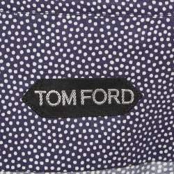Tom Ford Blue Dotted Cotton & Silk Buttoned-Up Shirt L