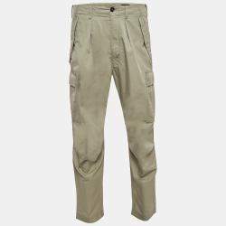 Pre Owned Tom Ford Light Green Cotton Cargo Pants M