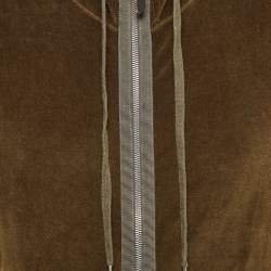 Tom Ford Brown Velvet Hooded Zip-Up Jacket S