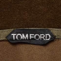 Tom Ford Brown Velvet Hooded Zip-Up Jacket S