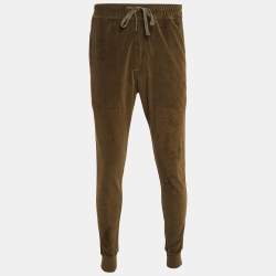 Tom Ford Brown Velvet Drawstring Sweatpants S