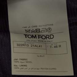 Tom Ford Navy Blue Wool Blazer & Pants Suit Set S