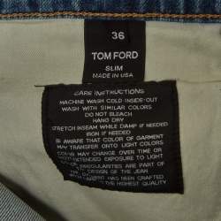 Tom Ford Blue Washed Denim Jeans XL Waist 36"