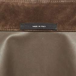 Tom Ford Brown Suede Button Front Shirt L