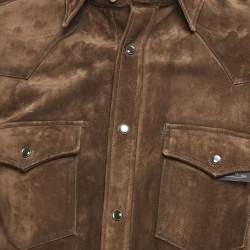 Tom Ford Brown Suede Button Front Shirt L