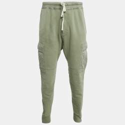 Pre Owned Tom Ford Sage Green Cotton Cargo Pants S