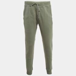 Tom Ford Green Cotton Knit Drawstring Joggers M