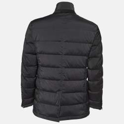 Tom Ford Black Synthetic Zip-Up Puffer Jacket XL