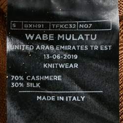 Pre Owned Tom Ford Brown Cashmere Knit Polo T-Shirt XL