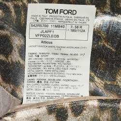 Tom Ford Metallic Leopard Print Lurex Crepe Blazer 4XL