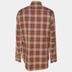 Pre Owned Tom Ford Multicolor Check Cottn Button Front Shirt S