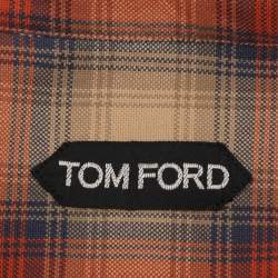Pre Owned Tom Ford Multicolor Check Cottn Button Front Shirt S