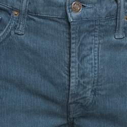 Pre Owned Tom Ford Blue Corduroy Straight Leg Pants L