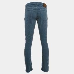 Pre Owned Tom Ford Blue Corduroy Straight Leg Pants L