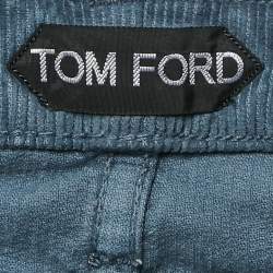 Pre Owned Tom Ford Blue Corduroy Straight Leg Pants L