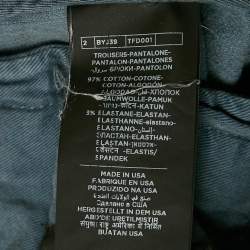 Pre Owned Tom Ford Blue Corduroy Straight Leg Pants L