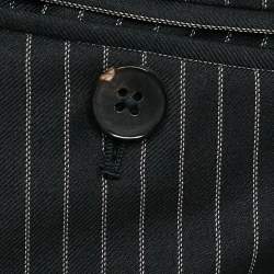 Tom Ford Black Pinstripe Wool Formal Trousers S