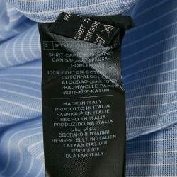 Tom Ford Blue Pinstripe Cotton Long Sleeve Shirt M