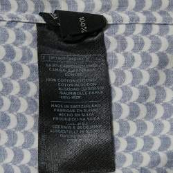 Pre Owned Tom Ford Blue Printed Cotton Long Sleeve Shirt M