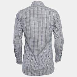 Pre Owned Tom Ford Blue Checked Cotton Long Sleeve Shirt M