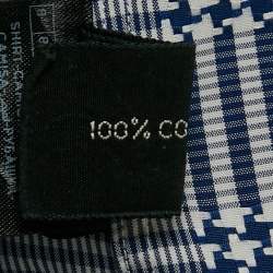 Pre Owned Tom Ford Blue Checked Cotton Long Sleeve Shirt M