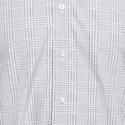 Pre Owned Tom Ford Grey Checks Cotton Long Sleeve Shirt M